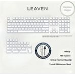 Leaven Mekanik Klavye Keycap -136 Tuşlu Kristal Yarı Saydam Beyaz Tuş Takımı