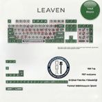 Leaven Mekanik Klavye Keycap -136 Tuşlu Yeşil-Beyaz Opal Tuş Takımı - Yeşil - Beyaz