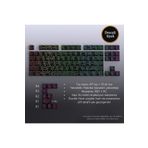 Leaven Mekanik Klavye Kontur Keycaps Seti- 97 Tuş Şeffaf RGB Uyumlu Çizgili Tuş Takımı
