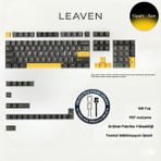 Leaven Mekanik Klavye Pbt Çift Baskı Keycap Seti Siyah -Gri -Sarı 128 Tuşlu Keycap - Siyah - Sarı