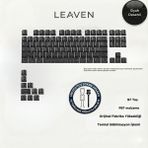 Leaven Mekanik Klavye Tuş Takımı-Pbt Çift Baskı Keycap Seti- Çizgi Desenli 137 Tuşlu -Siyah
