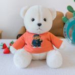 Lebeigo 25CM Karikatür Kazak Ayı Bebek Peluş Oyuncak Teddy Bear Doll (Yurt Dışından) - Turuncu