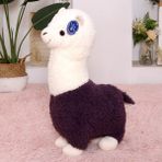 Lebeigo Alpaka Peluş Oyuncak Bebek Büyük Uyku Arkadaşı Bebek Yastık 55CM (Yurt Dışından) - Beyaz - Mor