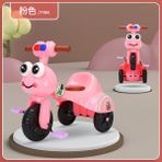 Lebeigo Çocuk Pedallı Üç Tekerlekli Bisiklet Katlanabilir Bebek Pedallı Bisiklet 1-2-4 Yaş Müzikli ve Işıklı Çocuk Bisikleti (Yurt Dışından) - Açık Pembe