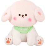 Lebeigo Love White Puppy Doll Doll Sevimli Şifa Yastığı 43CM (Yurt Dışından) - Siyah - Koyu Beyaz