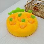 Lebeigo Mutlu Meyve Cenneti Yastık Havuç Çekerek Çocuk Eğitici Ebeveyn-Çocuk Peluş Oyuncak Bebek Yastık 40 cm (Yurt Dışından) - Turuncu - Yeşil