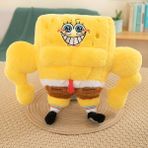 Lebeigo Sünger Bob Bebek Patrick Yıldız Peluş Oyuncak Sevimli Karikatür Uyku Yastığı 65 cm (Yurt Dışından) - Sarı - Yeşil