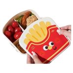 Lebeigo Yaratıcı Patates Kızartması ve Kızarmış Tavuk Şeklinde Çocuk Beslenme Çantası (Yurt Dışından) - Beyaz