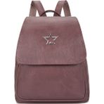Lebeigo Yumuşak Deri Kadın Sırt Çantası Depolama Seyahat Crossbody Sırt Çantası Rahat Çanta (Yurt Dışından) - Gri - Mor