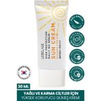 Lebelage No Sebum yağlı ciltler için yüksek SPF korumalı, parlama karşıtı güneş kremi 30 ml