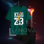 Lebron James Lakers Efsane Forma Basketbol Kadın Erkek T-Shirt Basic Tişört Eşofman Takımı - 2XL - Yeşil
