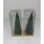 Lebron Yılbaşı Temalı Çam Ağacı Dekoratif Mum 14 Cm 2'Li Set