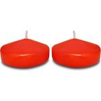 Lecarbee Candles 2'li Büyük Yüzen Mum - Kırmızı