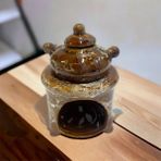 Lecarbee Candles Buhumiss seramik Buhurdanlık-Kahverengi - 1 Adet