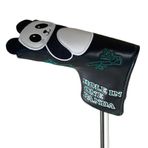 Lecerrot Golf golf sopası kılıfı, su geçirmez poliüretan kumaş golf sopası kılıfı, panda işlemeli golf sopası kılıfı, büyük yarım yuvarlak, L şeklinde golf sopası kılıfı, poliüretan deri golf baş kılıfları, golf aksesuarı, spor