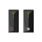 Lecoo DS104 Kablolu USB + 3.5mm Jack Girişli, 6W Yüksek Çözünürlüklü Ses, RGB Aydınlatmalı PC/Tablet/Laptop/TV/Telefon Tak Çalıştır Kolay Kurulum Kompakt Masaüstü Hoparlör Siyah