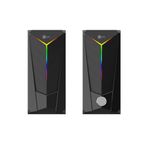 Lecoo DS104 Siyah 3.5 mm Jack 6W RGB Aydınlatmalı Masaüstü Kablolu USB Hoparlör