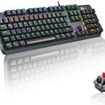 Lecoo GK301 USB Kablolu Red Switch Mekanik Oyuncu Klavyesi - Makro Tuş Atamalı, RGB LED Aydınlatmalı, QWERTY Türkçe Tuş Dizilimi, Gaming Türkçe Q Klavye Metalik Gri