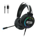 Lecoo HT401 Kablolu 3.5mm Jack + USB Kulak Üstü RGB LED Aydınlatmalı Oyuncu Kulaklığı - Ayarlanabilir Kafa Bandı, Konforlu Kulak Yastıkları, 2.2m Kablo, 268g Gaming Kulaklık Siyah