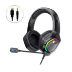 Lecoo HT403 3.5 mm Jack+USB Kulak Üstü RGB Gaming Oyuncu Kulaklığı