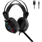 Lecoo HT405 Siyah 3.5 mm Jack + USB Kulak Üstü RGB LED Aydınlatmalı Kablolu Gaming Kulaklık