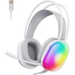 Lecoo HT409 RGB USB Gaming Oyuncu Kulaküstü Kulaklığı Beyaz