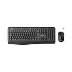 Lecoo KW211 Siyah Kablosuz Türkçe Q Bilek Destekli Membran Klavye & Mouse Seti