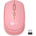 Lecoo WS202-P Kablosuz 1600DPI+4 Tuşlu Sessiz Pembe Mouse