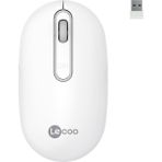 Lecoo WS207 Şarj Edilebilir Kablosuz 1600DPI 4 Tuşlu Sessiz Kompakt Optik Mouse Beyaz
