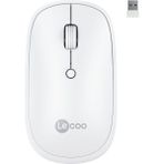 Lecoo WS209 Dual Mod 2.4GHz WiFi + Bluetooth 6 Tuşlu 1600DPI Şarjlı Sessiz Kompakt Kablosuz Optik Mouse Beyaz