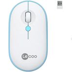 Lecoo WS212 Beyaz Mavi 1600 DPI USB Kablosuz Mouse