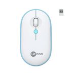 Lecoo WS212 Beyaz Mavi USB Kablosuz Mouse