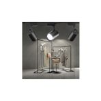 Led 1 Metre Raylı 3 Adet 30w Ray Spot Vitrin Mağaza Armatürü Siyah Kasa Beyaz Işık Spot Lambalar