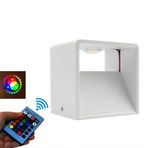LED 3W Modern İç Mekan Duvar Lambası Kısılabilir RGB Uzaktan Kumandalı Atmosfer Işığı Alüminyum Duvar Aydınlatma Oturma Odası Yatak Odası Merdiven Için Yüksek Düşük Işık Fikstürü Beyaz