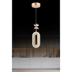 LED Alfa Tekli Gold 3 Renk Ledli Kristal Taşlı Modern LED Avize