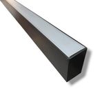 LED Alüminyum Profil Siyah Kasa 2 Metre 50x65mm Opak Pleksi Kapak Yan Kapak Sıva Üstü Tutucu 15475