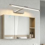 LED ayna lambası, banyo duvar lambaları, hareket sensörlü döner duvar aydınlatması, şalterli duvar aydınlatması, modern duvar lambası, oturma odası, banyo, makyaj masası için (gümüş nötr ışık, 80 cm)