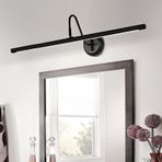 LED ayna lambası, banyo duvar lambası, 360° döndürülebilir, ayarlanabilir açı, duvar aydınlatması, resim aydınlatması, oturma odası, yatak odası, makyaj masası, banyo için (siyah beyaz ışık, 57 cm)