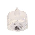 LED Çay Mumu, Pilli, Kristal Dekorlu, 5.2 cm, Romantik İç Mekan, Noel, Düğün, Parti için, Sıcak Parıltılı 1 ADET