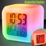 Led Dijital Renkli Masa Saati Alarm Termometre Tarih Masaüstü Saat (Timya/Go1395) 202436