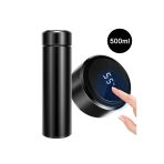 Led Dokunmatik Dereceli Göstergeli Dijital Çelik Termos Siyah 500 ml