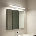 LED Duvar Lambası Banyo Ayna Su Geçirmez Duvar Lambası Düğmeli Demir Akrilik Duvar Aydınlatması İç Mekan Modern Minimalist Dikdörtgen Tasarım Oturma Odası Merdiven Boşluğu (80 cm, Gümüş Nötr Işık)