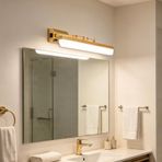 LED duvar lambası, banyo aynası, su geçirmez, şalterli, demir, akrilik, duvar aydınlatması, iç mekan modern minimalist dikdörtgen tasarım, koridor, oturma odası, merdiven boşluğu (60 cm, altın nötr