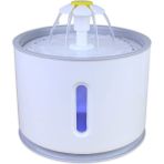 LED Elektrikli USB ile 2.4l Otomatik Pet Kedi Su Çeşme - Gri