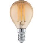 LED Filament Ampul 4 Watt E14 Duy Sarı Işık Dekoratif Vintage Aydınlatma (1, G45 Amber Cam)