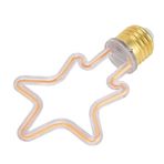 LED Filament Ampul, Yıldız şekli E27 Avize Ampulü Ev Dekoru Için Yüksek Renkli Oluşturma, Sıcak Ampul 220V 10000H Yaşam Açıklığı, PC Malzemesi 2700K, Enerji Tasarrufu Işık Kaynak