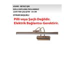 Led FLÜT APLİK 6500K (BEYAZ IŞIK) ELEKTRİKLİ BANYO TABLO DUVAR AYDINLATMA GOLD RENK 35 CM