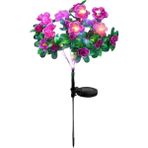 LED Güneş Işığı Su Geçirmez 2 Adet Purple Açelya Güneş Çiçekleri Lamba Açık Dekoratif Bahçe Yard Çim Yolu Aydınlatma Tatil Düğün Dekor Için