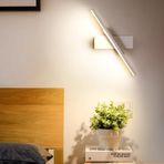 LED iç mekan duvar lambaları 330° dönebilir ayarlanabilir açı duvar aydınlatması modern uzun okuma lambası metal duvar lambası oturma odası yatak odası komodin merdiven boşluğu için (siyah beyaz ışık