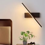 LED iç mekan duvar lambaları 330° dönebilir ayarlanabilir açı duvar aydınlatması modern uzun okuma lambası metal duvar lambası oturma odası yatak odası komodin merdiven boşluğu için (siyah sıcak ışık